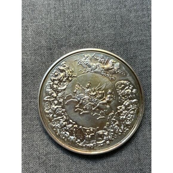 Royal Mint Battle of Waterloo 175 Commemorative .925 sterling silver medal 5.3oz - Picture 6 of 9